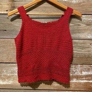 Red Crochet Top